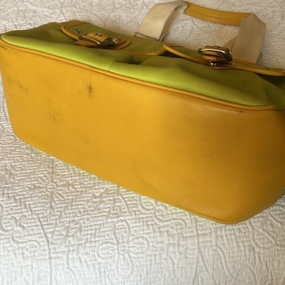 Coach Vintage Garden Tote Green Apple/ Yellow - Picture 8 of 12